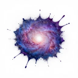 galaxy paint splatter, artstation