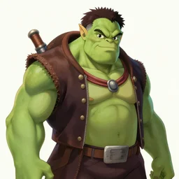 portrait of an ork, artstation, cartoon, elegant, highly detailed, digital painting, concept art, smooth, sharp focus, illustration, art by studio ghibli, makoto shinkai, don bluth, fujita goro, jean giraud, atey ghailan, akihiko yoshida, tom whalen, anton fadeev 8 k