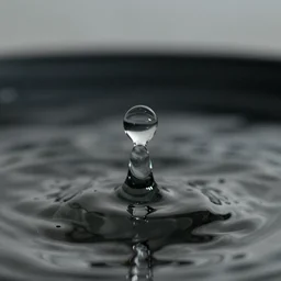 a macro of a drop of water
