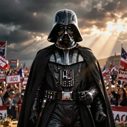 darth vader at a maga rally