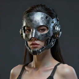 sexy beautiful woman head made of mech mask rendered in unreal engine, cyberpunk, dark scifi, painted by mihai muscan, beksinski, thomas kinkade