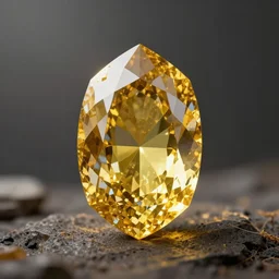 yellow gemstone, crystal, digital art, icon