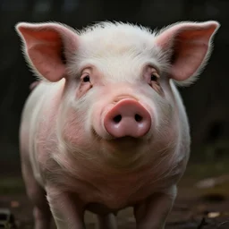 photo of a creepy pig man