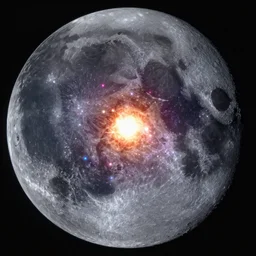spread the emotion gratitude throughout the universe, supernova, as seen from the moon,
