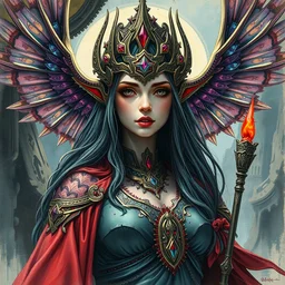 goddess of the drow. highly detailed, digital painting, watercolor, soviet realism, engraving, artstation, concept art, smooth, sharp focus, vivid grunge, manga, illustration, unreal engine 5, 8 k, art by bilibin and kuvshinov and malevich and mucha