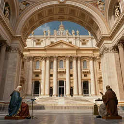 Paint the secrets inside the Vatican, Sureal, Trending artstation, cinematográfica, digital Art