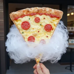 Pizza flavored cotton candy