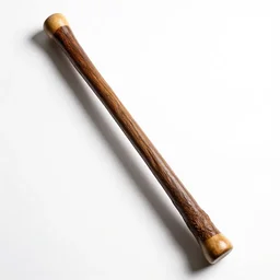 rustic bo staff, high detail macro photography, isolated on a pure white background, centered, entire object in frame, sharp focus, soft studio lighting