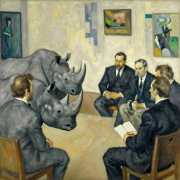 meeting of the rhino people. henri de toulouse - lautrec, max beckmann