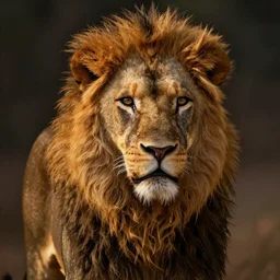 Majestic lion, atmospheric lighting, painted, intricate, volumetric lighting, beautiful, rich deep colours masterpiece, golden hour, sharp focus, ultra detailed