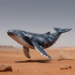whale on mars, photorealistic, very detailed, high definition landscape, beautiful whale, award winning photograph, nature on mars