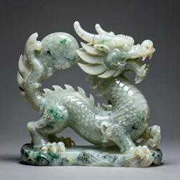 a dragon statue made from jade by edvard eriksen