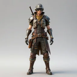 Steampunk Character, Unreal Engine 5, Detailed Character Design, AAA Game, RTX, 3D Render