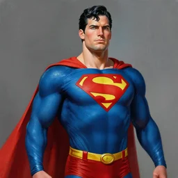 Just Hartley as Superman, photorealistic digital painting, digital art by brian bolland by alex ross