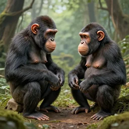 pepe learning from apes, thomas kindkade, fantasy, intricate