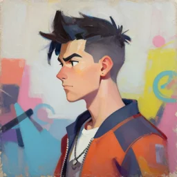 greg manchess portrait painting of yujio as overwatch character, medium shot, asymmetrical, profile picture, organic painting, sunny day, matte painting, bold shapes, hard edges, street art, trending on artstation, by huang guangjian and gil elvgren and sachin teng