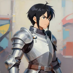 greg manchess portrait painting of partially armored mikasa ackermann as overwatch character, medium shot, asymmetrical, profile picture, organic painting, sunny day, matte painting, bold shapes, hard edges, street art, trending on artstation, by huang guangjian and gil elvgren and sachin teng