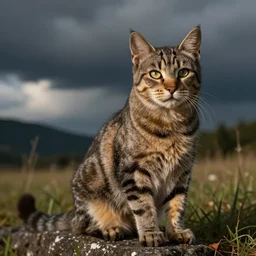 mean tabby cat, photography, very realistic, very detailed