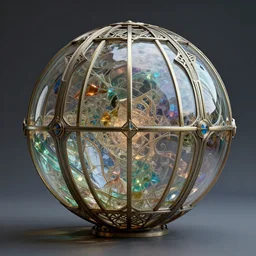the glass universe is a spheroid region 7 0 5 meters in diameter, art nouveau, by cornelis de heem and ( ( ( rachel ruysch ) ) ) and ( ( ( lisa frank ) ) ), 8 k, octane render, 3 d render