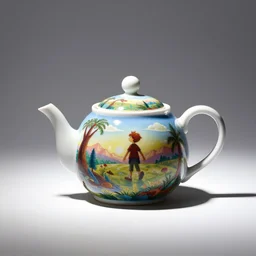 Homestar Runner teapot, product photo, white background