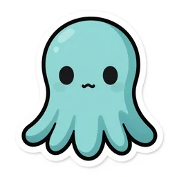 cute cthulhu sticker art, transparent background cronobreaker, beeple game icon