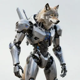 portrait of wolf, machine, horizon zero dawn, horizon forbidden west, android, robot, mechanical parts, editorial photography, realistic bokeh and depth of field, award winning, establishing shot