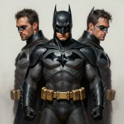 digital painting of a batman warrior by filipe pagliuso and justin gerard, symmetric, fantasy, highly detailed, realistic, intricate, portrait, sharp focus,