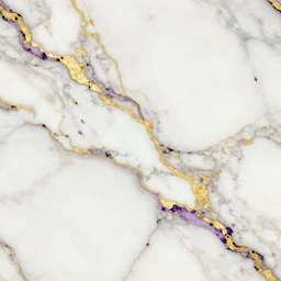 seamless calacatta marble texture with gold and purple flakes, high quality 8k game asset unreal unity octane render