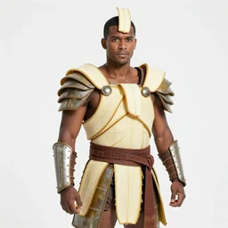 a man wearing armor made of banana peels