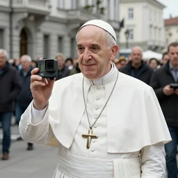 the pope in the streets of austria, taken on go pro hero8