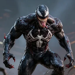 ultra realistic Venom transformation, detailed, 8K resolution, Artstation, well designed,