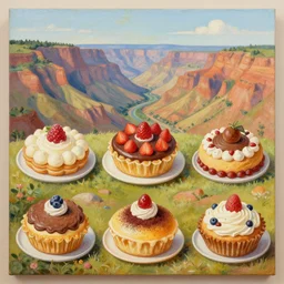 a painting of a delicious array of valley