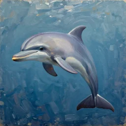 dolphin, science fiction, oil painting by jama jurabaev, extremely detailed, brush hard, artstation, for aaa game, high quality, brush stroke