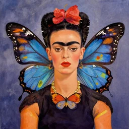 my soul is painted like the wings of butterflies fairy tales of yesterday will grow but never die, inspired by frida kahlo