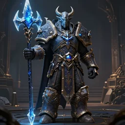 Screenshot of the Lich King in World of Warcraft holding Frostmourne.