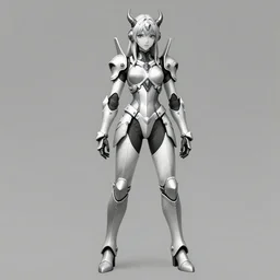 character design game art digital 2 d girl viking evangelion cyborg armor monochrome background by gaston bussiere, anna nikonova aka newmilky, greg rutkowski, yoji shinkawa, yoshitaka amano, tsutomu nihei, muira, moebius, donato giancola, geoffroy thoorens, trending on artstation, featured on pixiv