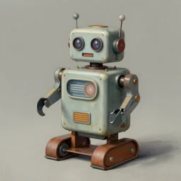 (((((1950s flat robot art . muted colors.))))) by Jean-Baptiste Monge !!!!!!!!!!!!!!!!!!!!!!!!!!!