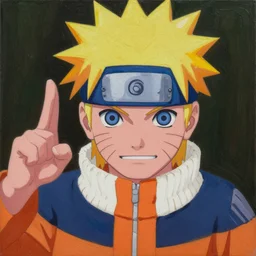 “buff Naruto oil on canvas”