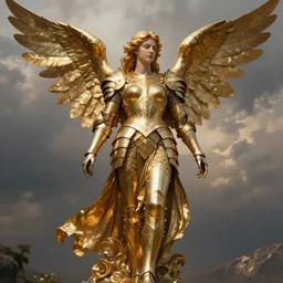 angel with golden armor