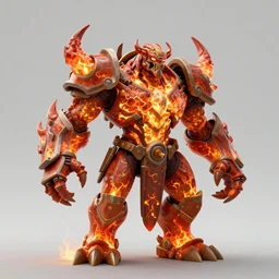 Final boss creature of the inferno, digital art, fantasy, very coherent symmetrical artwork, cinematic, hyper realism, high detail, octane render, unreal engine, 8k, Vibrant colors, Smooth gradients, High contrast