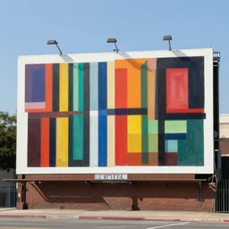 photograph of a corita kent style billboard
