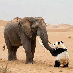 whale as elephant : as panda in the desert, photography