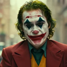 the joker in the movie the batman ( 2 0 2 2 ), color grading, camcorder effect, close - up, warm color palette, colorful, technicolor, 3 d, sunlight, mist, ray tracing reflections, post - production, by weta digital, by weta fx, by wlop