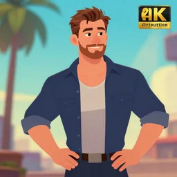 chris hemsworth pin up art, retro, cell shaded, by pixar, trending on artstation, 4 k