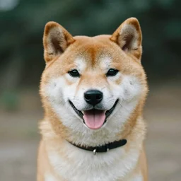 a samurai shiba inu, film portrait