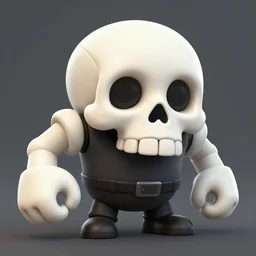 a boss, happy skeleton skull boss, in the style of Rayman origins, michael ancel, Ruan Jia and Mandy Jurgens and Greg Rutkowski, trending on Artstation, award winning, unreal engine, octane render W 1024