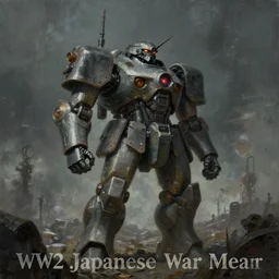 \'WW2 Japanese War Mecha\', a moody sci-fi painting by greg rutkowski and JUAN PABLO ROLDAN, trending on artstation