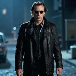 film still of Heath Ledger as The Terminator in The Terminator, 4k
