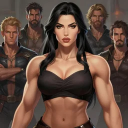 portrait of yennefer as a beautiful female bodybuilder amazon with plump lips, elegant, fantasy, hd shot, digital portrait, beautiful, artstation, comic style, by artgerm, guy denning, jakub rozalski, magali villeneuve and charlie bowater