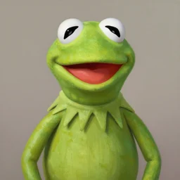 portrait of Kermit the frog robot, detailed, coherent, painted by Edward Hopper, Wayne Barlowe, James Gilleard, airbrush, art by James Jean